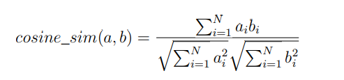 cosine similarity